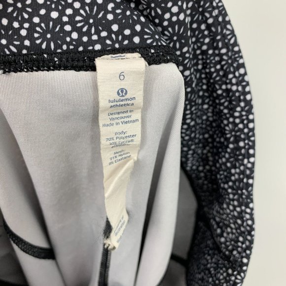 Lululemon Leggings Pace Rival Crop Scatter Star Black Luxtreme - Picture 7 of 15